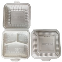 Buy Wholesale China 600ml Disposable Lunch Box Eco-friendly Food Packaging  Bagasse Food Containers Packaging Box & Lunch Box at USD 0.056