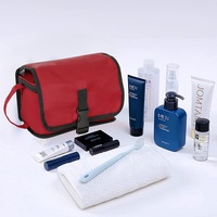 Grand sac de toilette étanche pour salle de bain, rangement pour soins de la peau, organisateur de porte-pinceau de maquillage rotatif rouge pliable avec crochet en métal
