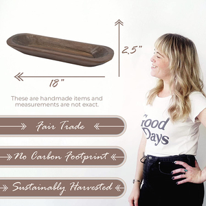 New Design Dark Color Serving <strong>Wood</strong> <strong>Plates</strong> for Food Wooden <strong>Plate</strong> Wooden Tray for Food Fruit - Product Image 5