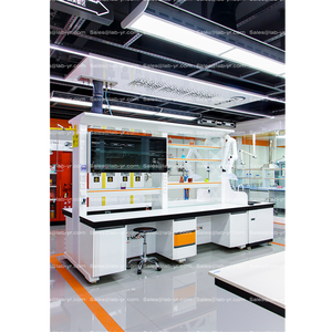 โต๊ะทำงานเหล็กทั้งตัว TMOON สำหรับห้องปฏิบัติการ ทนทานต่อการกัดกร่อน ท็อปเฟนอลิก เหมาะสำหรับโรงพยาบาล โรงเรียน และโรงงาน พร้อมคุณสมบัติทางฟิสิกส์เคมี - Product Image 4