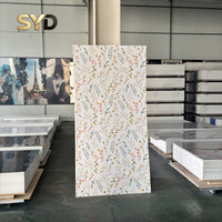 Panneau mural en PVC de style luxueux, feuille de marbre UV, imperméable, ignifuge, texture mate brillante, pour l'intérieur, usage domestique