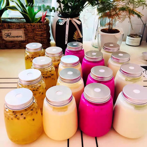 Emballage de bouteilles PET jetables exquises de 350 ml/700 ml pour thé au lait, jus de fruits, boissons, avec couvercle, pour shampoing, lotion, blush, masque facial - Product Image 5