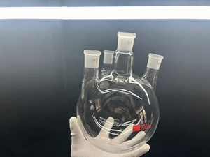 Bình Thạch Anh Trong Suốt Đánh Bóng Chất Lượng Cao Để Thử Nghiệm Bình Thạch Anh Phòng Thí Nghiệm Chất Lượng Cao Bình Đáy Tròn - Product Image 3