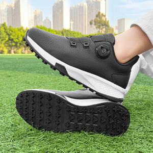 <span class=keywords><strong>Zapatos</strong></span> de <span class=keywords><strong>Golf</strong></span> Cómodos cordones de perilla de amortiguación Impermeable Antideslizante Diseño de aumento de altura Cuero Goma superior - Product Image 4