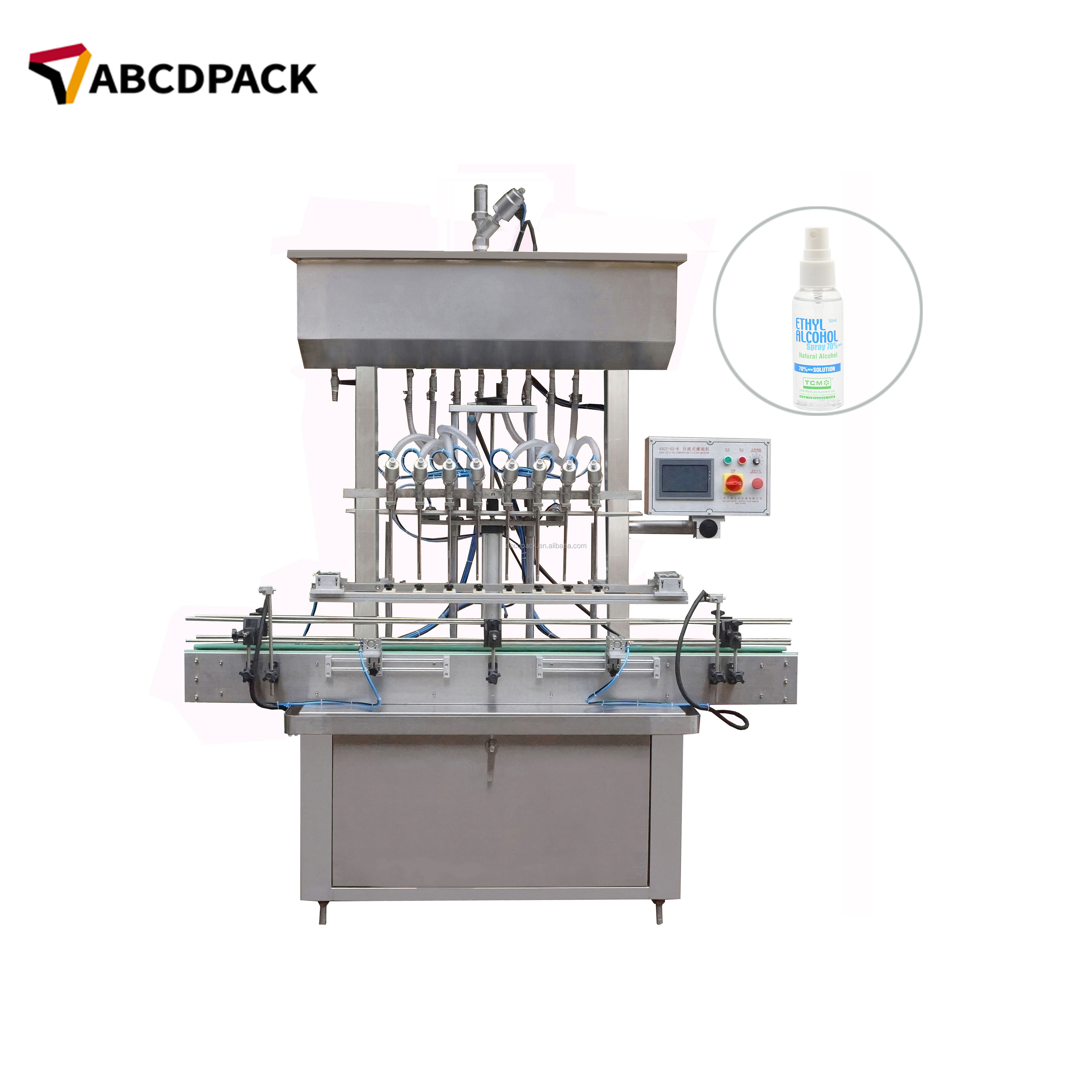 Мультифорсунка оборудование для этиленовой жидкости 50 мл бутылка Антибактериальный наполнитель этиловый спирт 75% разливочная машина 2 унции