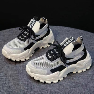Women's Summer Spring Autumn Disposable Cushioning Lighted <b>Soft</b>-soled Lightweight Anti-Slip Breathable Mesh Casual Sneakers - Product Image 3