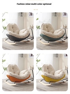 Cadeira de Balanço Moderna Estilo Nórdico com Design Confortável, Pode Ser Usada para Dormir, Material de Ferro para Sala de Estar, Quarto e Varanda - Product Image 2