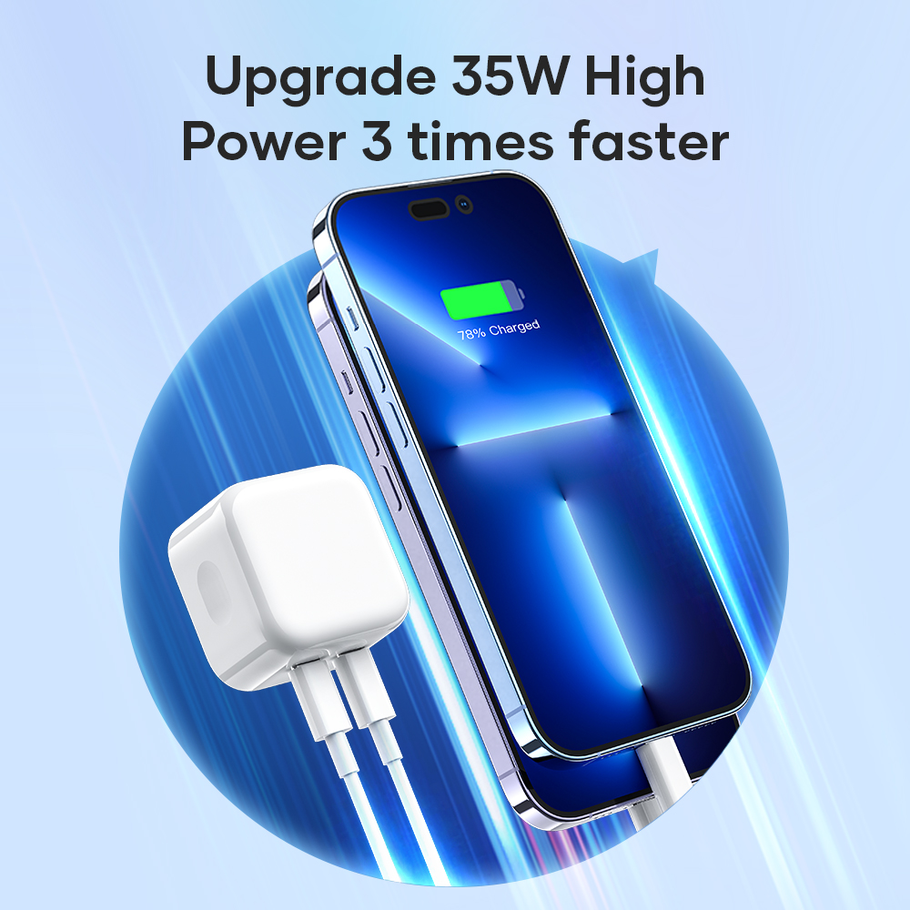 Gadgetoo Rock T38 35W Dual Port Usb C Travel Charger