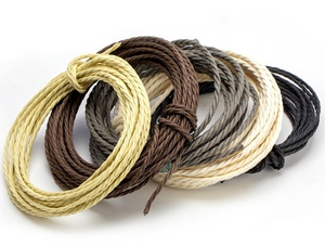 Cuerda de papel de 3 hebras, corda de tres fios, Natural, marrón, negro, café, trenzada, gran stock - Product Image 6