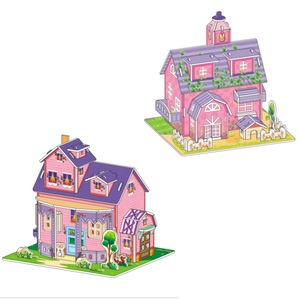 Jouet de <span class=keywords><strong>puzzle</strong></span> en papier 3D stéréoscopique pour enfants de moins de 2 ans, maison de princesse, blocs de construction, garçons, filles, bricolage, assemblage manuel - Product Image 1
