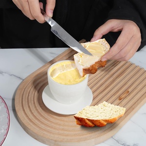 Pot à beurre en céramique française écologique avec joint de ligne d'eau de couvercle de pot en porcelaine à motif végétal pour réfrigérateur de comptoir de cuisine - Product Image 4