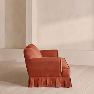 Sofá de Tres Plazas de Estilo Nórdico Minimalista, Tamaño Personalizable, Sofá de Tela de Lino para Sala de Estar, Apto para Apartamentos y Hoteles - Product Image 6