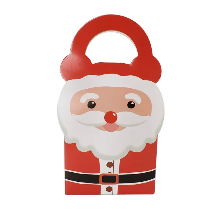 Customization Christmas Cute Small Gift Kraft Paper Candy Bag For Parties With Handles