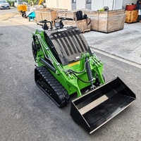 Mini Caricatore Frontale Cingolato Compatto con Altezza di Scarico 1401mm e Carico Massimo 400kg per Piccole Fattorie e Rimozione Neve
