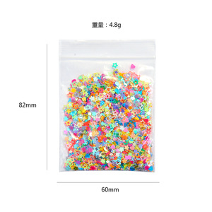 Accessoires de nail art DIY en gros, autocollants 3D scintillants et colorés en forme d'étoiles, fourniture d'usine, 5000 pièces par paquet - Product Image 5