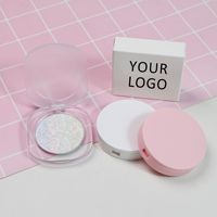 Palette de highlighters vegan effet diamant caméléon, 3 couleurs, lisses, illuminatrices et chatoyantes, sans logo, marque privée