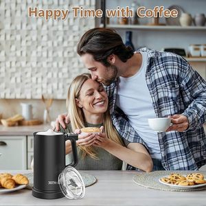 4 in 1 Milch auf schäumer Elektrischer Milch dampfer Schneebesen Leistungs starke automatische Latte Art Kommerzielle elektrische Milch auf schäumer maschine - Product Image 6