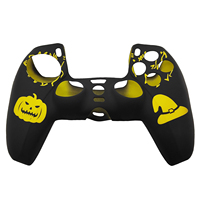 Housse de protection en silicone pour manette PS5 DualSense, impression laser, antidérapante et anti-poussière, ergonomique avec un design à motifs vibrants