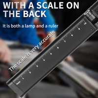 Lámpara de Trabajo Magnética de Aluminio RGB Recargable, Regla, Bolígrafo LED Multifuncional con Herramientas Integradas, Linterna Impermeable, Portátil para Oficina