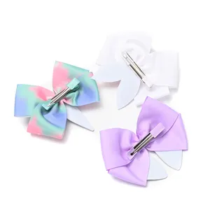 Bán Buôn Hot Kid Phục Sinh Bán Lãng Mạn Bow Ribbon Thỏ Tai Pompon Bóng Tóc Phụ Kiện Cho Trẻ Em Tóc Clip