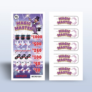Popular y asequible personalizado Offset impreso Pull Tab Five Windows Easy Peel off boletos de lotería para la venta - Product Image 2