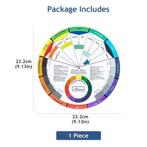 Cercle chromatique de mélange des couleurs, <span class=keywords><strong>carte</strong></span> de couleur ronde professionnelle en papier pour le mélange des couleurs de maquillage permanent - Product Image 2