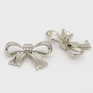 <span class=keywords><strong>Fancy</strong></span> Khá Kim Loại Nơ-Knot Hợp Kim Nút Váy Áo Sơ Mi Trang Trí Chân Nút Cho Phụ Nữ Của Thời Trang Quần Áo - Product Image 6