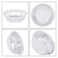 Récipient pour aliments à emporter de 80ml Mini boîtes à tarte en papier d'aluminium Tasse à tarte aux œufs en aluminium Boîte en papier d'aluminium Plateau Tasse de cuisson jetable de qualité alimentaire
