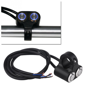 Interruptor de manillar de motocicleta Motorola, doble función, metal, foco, bocina, resistente al agua, corte de energía, 22 pulgadas, uso general - Product Image 2