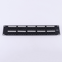 Panneau de distribution téléphonique 2U 19 pouces CAT3 RJ11 25/50 ports – Boîtier de distribution vocale RJ11 25/50 ports