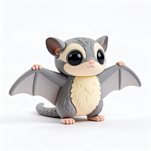 Figurine en PVC personnalisée : Modèle décoratif de dessin animé de la fauconneuse en position de glisse - Product Image 1