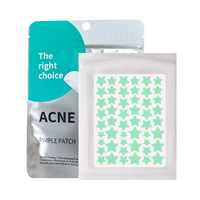 Offre Spéciale : Patchs Hydrocolloïdes Étoilés Coréens pour l'Acné et les Boutons, Couvrants les Imperfections de Nuit, à l'Huile d'Arbre à Thé, Marque Privée, 51 Patchs