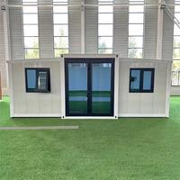 Maisons de conteneurs pliantes préfabriquées en acier contemporain de 40 pieds 20 pieds Expansion à double aile intégrée pour le bureau, hôtel, villa, outre-mer