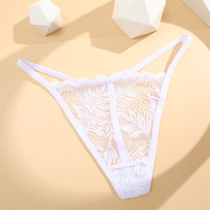 Tangas de encaje con lazo para mujer, de cintura baja, transpirables, sexys, sin costuras, diseño <span class=keywords><strong>en</strong></span> V, ropa interior de licra con estampado floral. - Product Image 6
