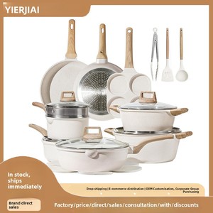 Set di Pentole <span class=keywords><strong>Antiaderenti</strong></span> <span class=keywords><strong>in</strong></span> Granito, Padella <span class=keywords><strong>in</strong></span> <span class=keywords><strong>Pietra</strong></span> Maifan, Pentola da Cucina Compatibile con Induzione, Set di Pentole e <span class=keywords><strong>Padelle</strong></span> da Cucina - Product Image 2