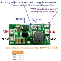 Convertisseur de courant continu à courant continu réglable LD24AJTA DC 9V 12V 18V 24V 100Hz-20kHz 20W, contrôleur PWM, convertisseur de courant constant à réduction de tension