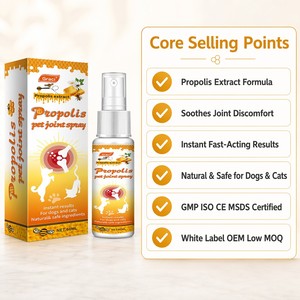 สเปรย์บำรุงข้อต่อสัตว์เลี้ยง Graci Propolis 60 มล. สารสกัดโพรโพลิสธรรมชาติสำหรับสุนัขและแมว บำรุงข้อต่อและกระดูก ช่วยบรรเทาอาการ ขายส่ง รับผลิตแบบ OEM ODM - Product Image 3