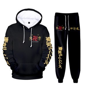 Gerenal Basic Großhandel New Anime Persona 3D-Farbdruck Hoodie <span class=keywords><strong>Jogger</strong></span> hose Zweiteiliges Set Kunden spezifische Dropshipping-Trainings anzüge - Product Image 2