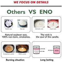 Lilin Aromaterapi ENO Berkualitas Tinggi, Dapat Disesuaikan (OEM/ODM), dengan Formula Pembakaran Bersih, Lilin Aman, dan Waktu Bakar Lama