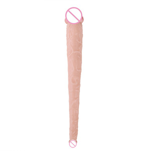 Realistico doppio testa Dildo per gli uomini adulti giocattoli sessuali per le lesbiche - Product Image 1