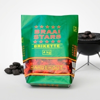 Sac d'emballage en papier kraft multicouche durable avec logo personnalisé imprimé pour charbon de bois, idéal pour le barbecue, la vente au détail et l'exportation (vente en gros)