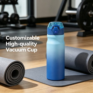 Nouvelle Bouteille d'Eau Isotherme Dégradée, Tasse de Sport <span class=keywords><strong>en</strong></span> Acier Inoxydable 304, Thermos Portable avec Paille pour l'Extérieur - Product Image 5