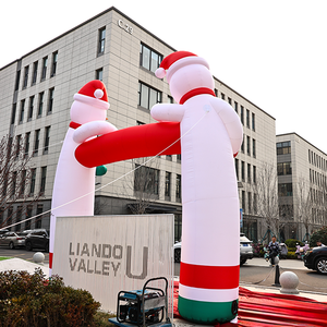 Porte d'entrée gonflable Père Noël imperméable, Arche gonflable Père Noël, Décorations de Noël gonflables d'extérieur - Product Image 4