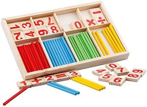 Juguetes Montessori DIY para Niños, Bloques de Madera con Números y Alfabeto, Palitos para Contar, Juegos de Matemáticas para el Aprendizaje Temprano, Regalos Coloridos - Product Image 3
