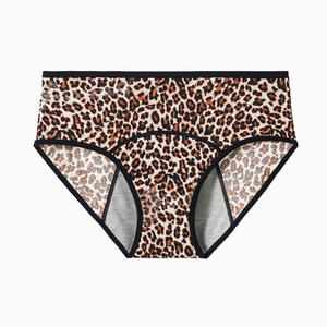 Leopardo Plus Size 8XL ragazza carina 3 strati di assorbimento morbido per donne mestruali a prova di perdite fisiologiche periodo di biancheria intima sanitaria - Product Image 1