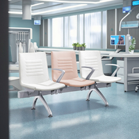 Chaise en acier confortable en mousse haute densité avec accoudoirs en aluminium pour le bureau, l'hôpital et les sièges scolaires