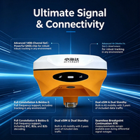 Sistema GNSS RTK V300, Receptor de Alta Sensibilidad de 1408 Canales, Herramienta de Topografía GPS Resistente para Construcción y Mapeo Topográfico