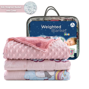 Couverture lestée 100% coton imprimée d'anxiété d'autisme personnalisée pour enfants pour calmer et dormir - Product Image 1