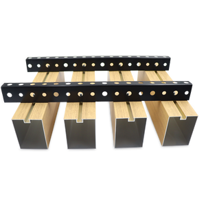 铝制现代设计金属条形天花板 悬挂式穿孔铝制防水天花板，适用于商场，带天花板网格 - Product Image 4