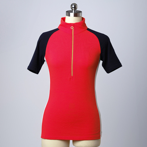 Jerseys de <span class=keywords><strong>Ciclismo</strong></span> de <span class=keywords><strong>lana</strong></span> merino con logotipo personalizado para mujer, jersey liso ligero y transpirable con cremallera completa, color de seguridad impreso - Product Image 2